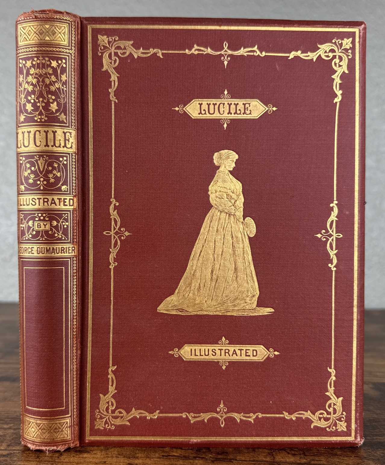 ANTIQUE 1876 VICTORIAN ROMANCE NOVEL: LUCILE BY OWEN MEREDITH ~ 24 ILLUSTRATIONS