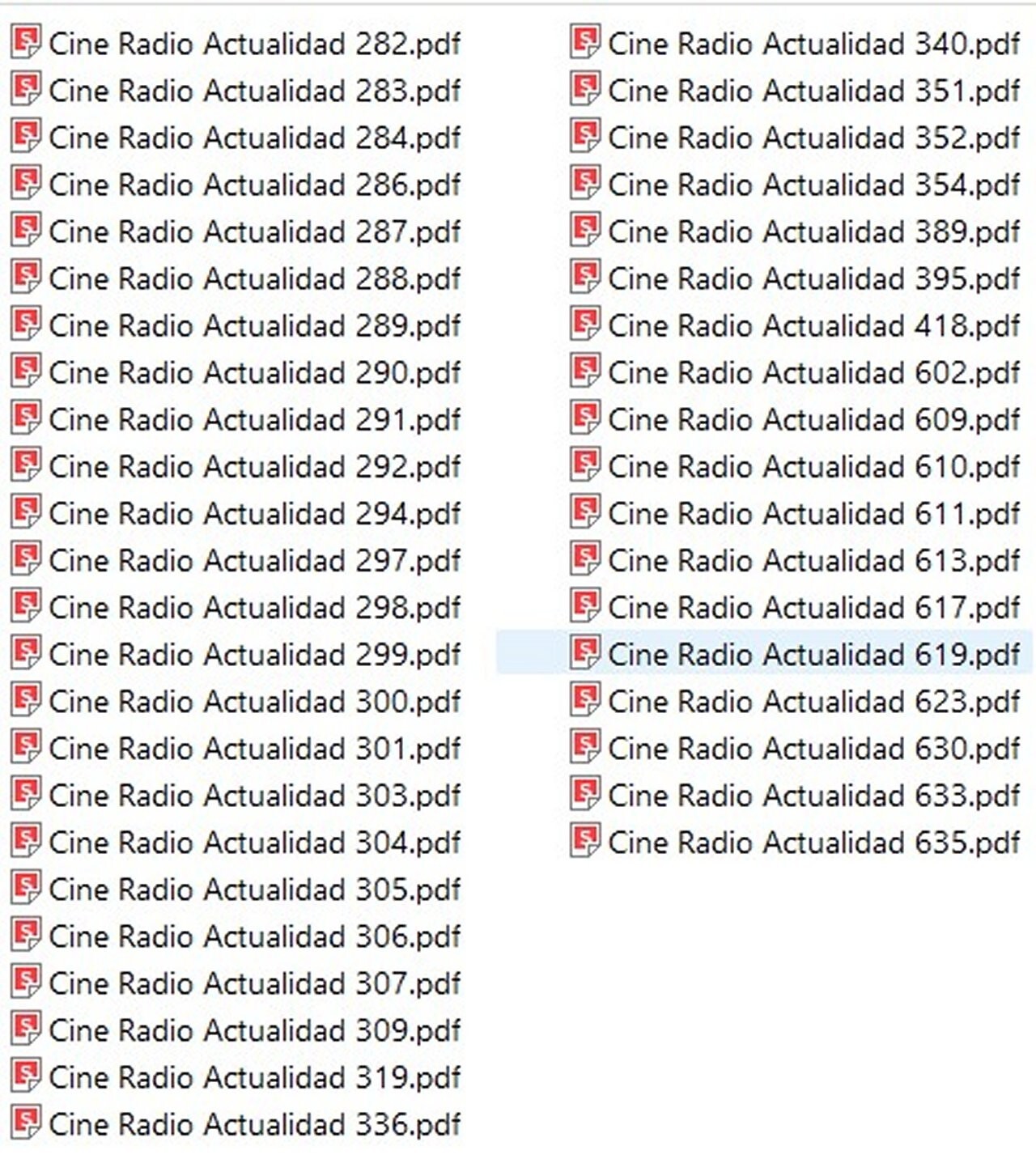 CINE RADIO ACTUALIDAD (SPA) 42 Choice Issue Collection On USB Thumb Drive