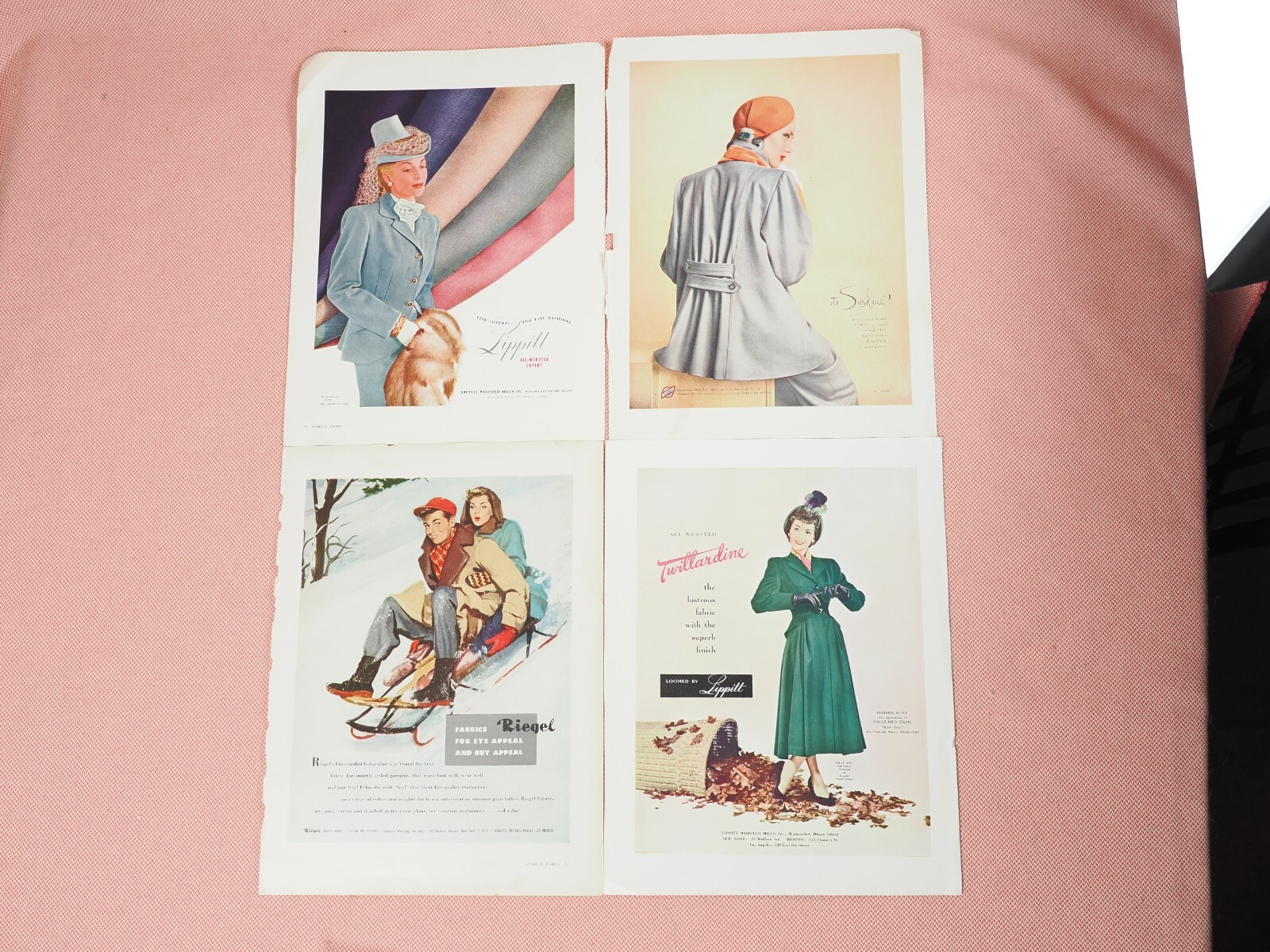 Vintage American Fabrics Loose Pages from the Magazine