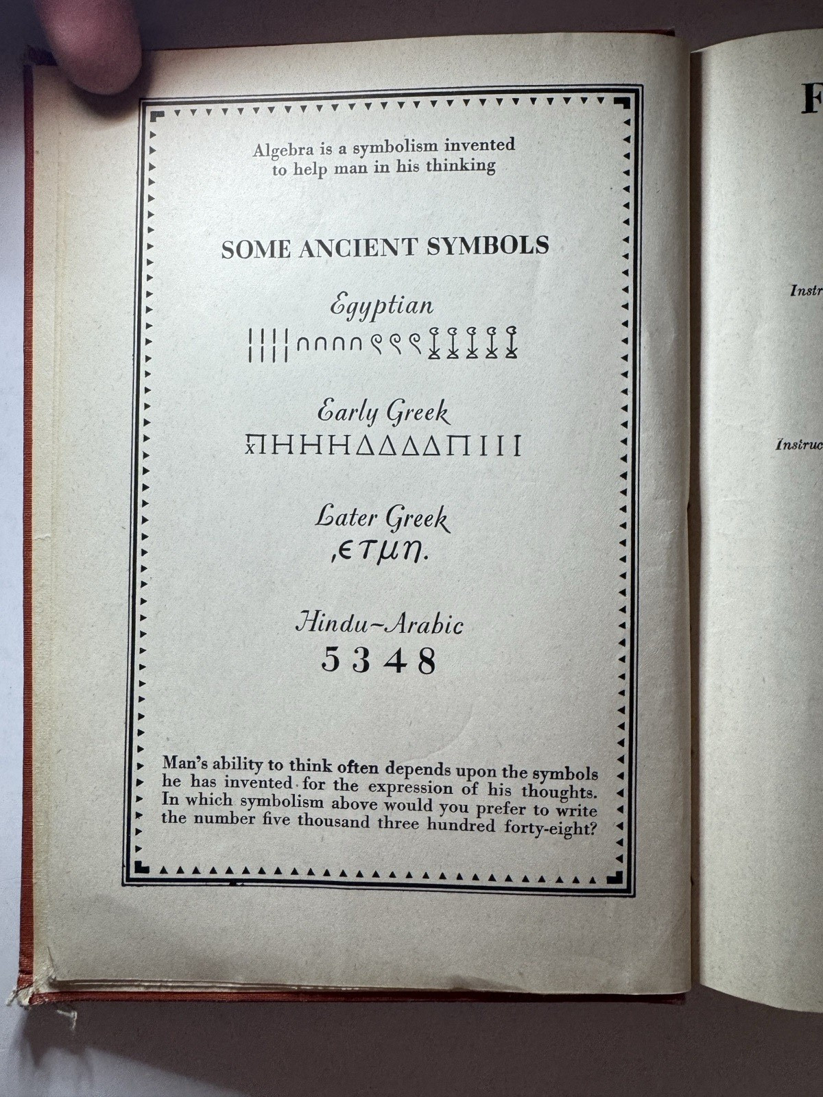 First Course In Algebra Barber & Johnson 1935 Houghton Mifflin Company Riverside