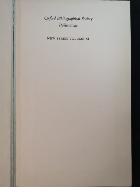 A Bibliography of Gervase Markham 1568?-1637. Poynter, Frederick N.L.:
