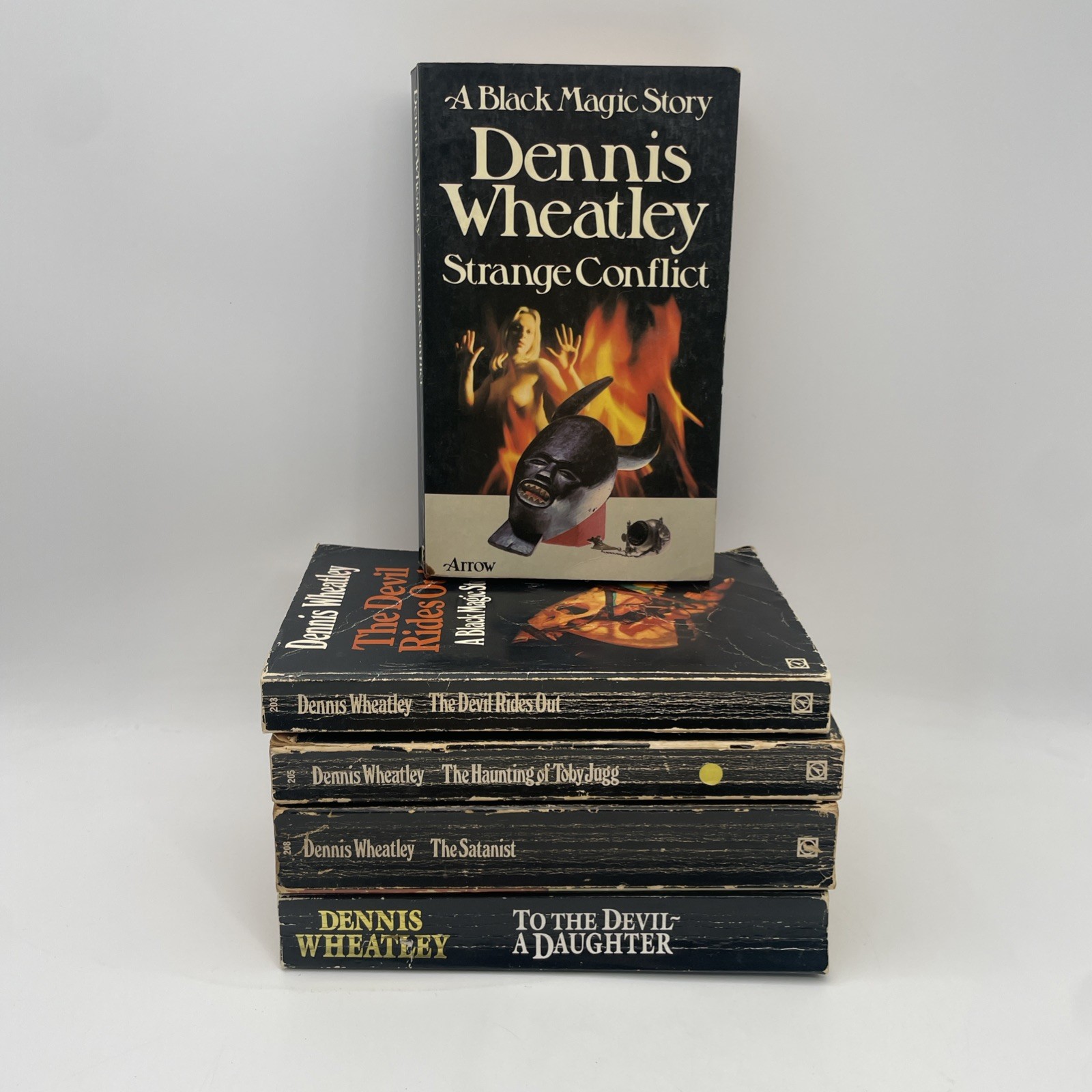 Dennis Wheatley Black Magic Series 5 PB 60s–90s Occult Horror Lot