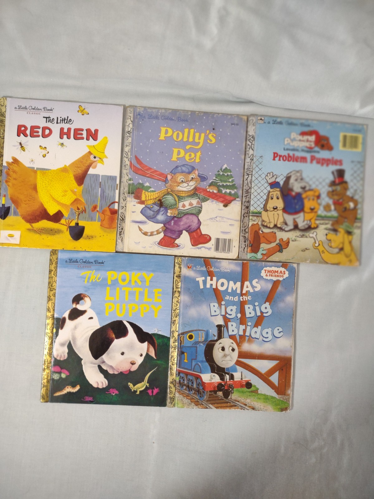 Little Golden Books Vintage Lot of 5 1950s-1970s Hardcovers Children’s Books