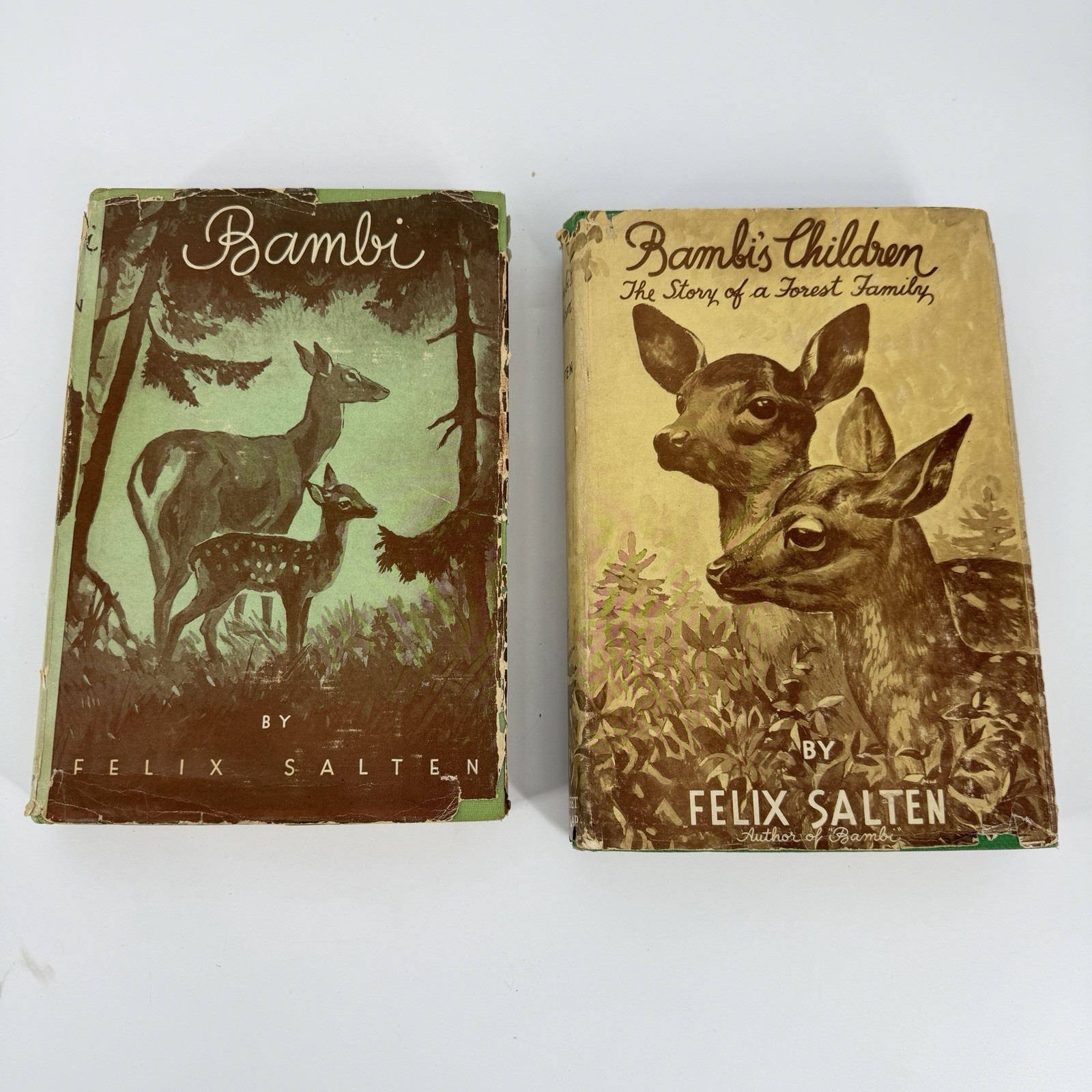 Bambi Felix Salten copyright 1931 Wartime Edition with DJ Illustrated Kurt Wiese