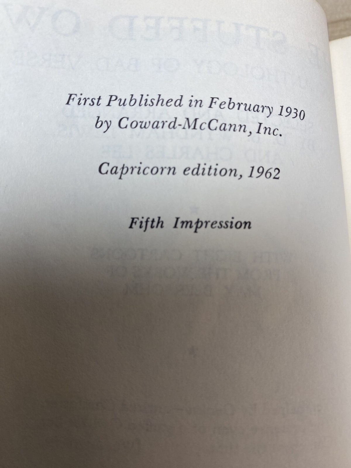 D B Wyndham Lewis, Charles Lee / Stuffed Owl 1962 5th Impression