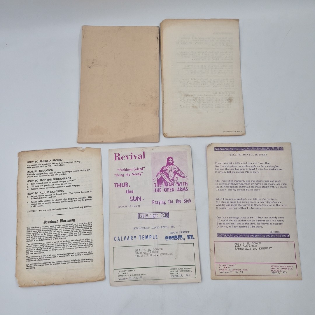 VTG 70s Gospel Music Hymn Song Book Programs Convention Assorted KY FL Religous