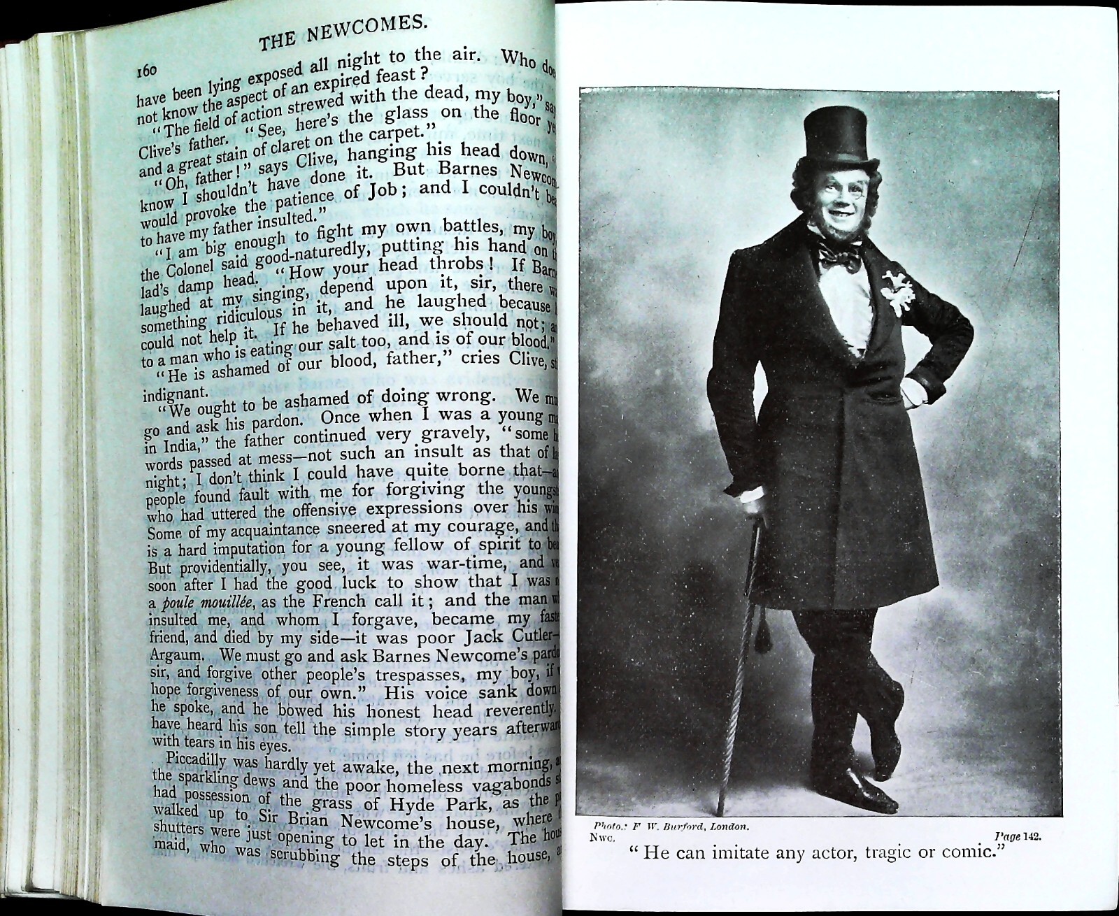 W M Thackeray: The Newcomes Hardback Collins c1910 illustrated with photographs