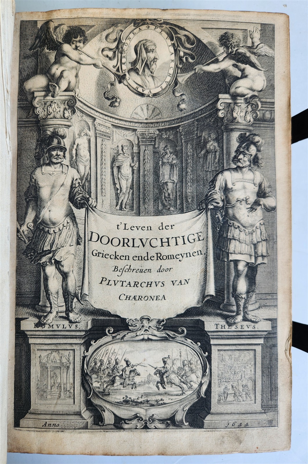1644 PLUTARCH DUTCH antique Parallel Lives of illustrious Greeks & Romans FOLIO