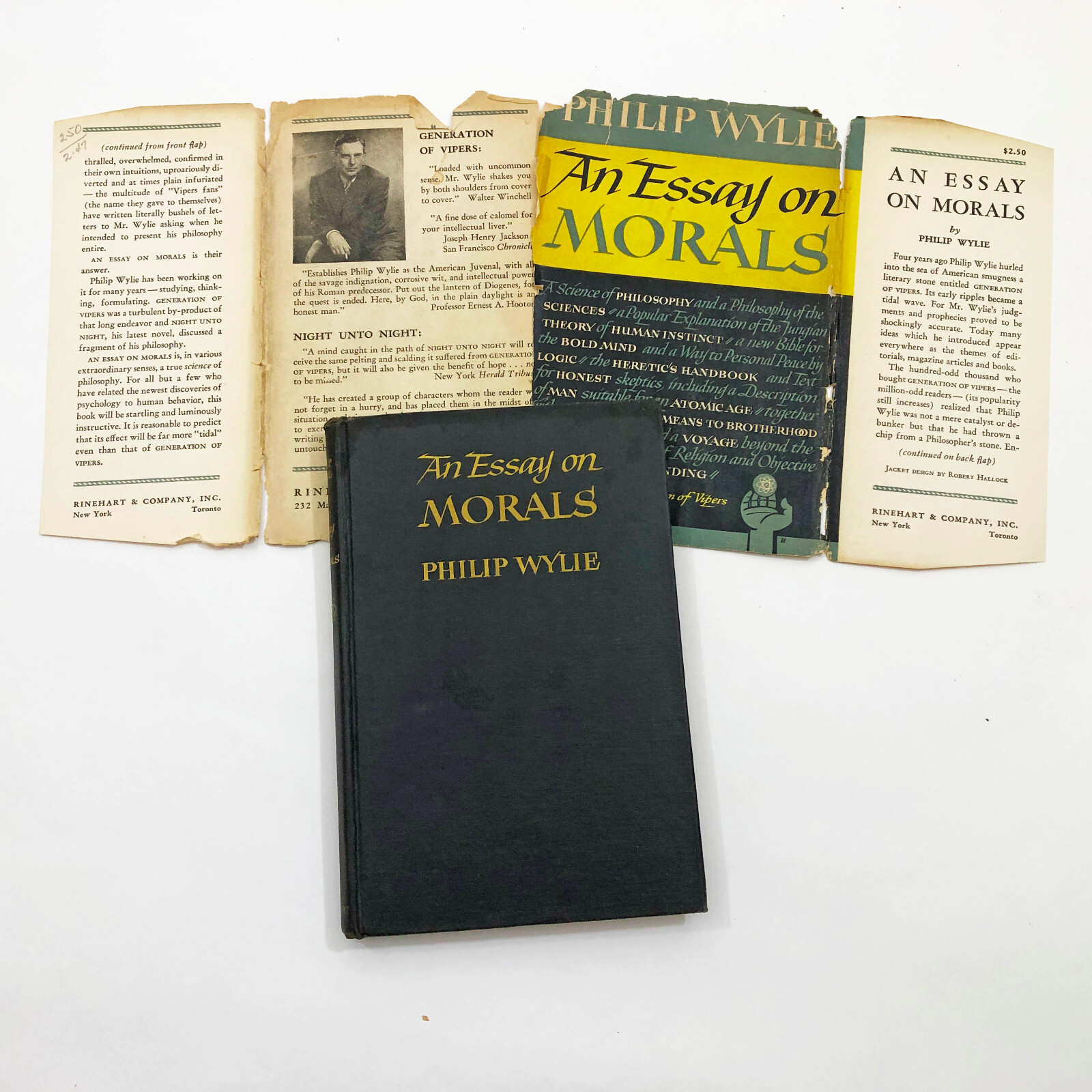 An Essay On Morals Philip Wylie 1947 1st Edition Rinehart & Company Inc Vintage