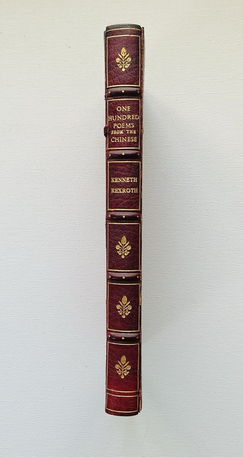 100 HUNDRED POEMS FROM CHINESE REXROTH RED LEATHER BINDING BAYNTUN OF BATH UK