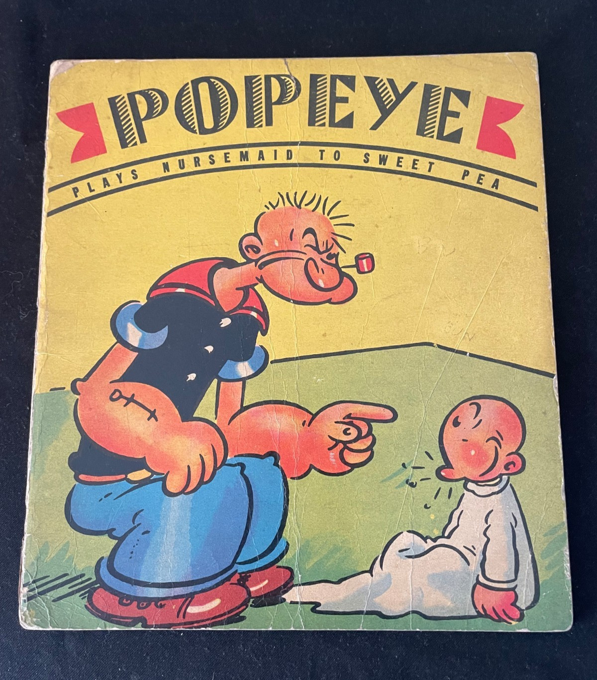 POPEYE PLAYS NURSEMAID TO SWEET PEA Whitman Softcover, 1937