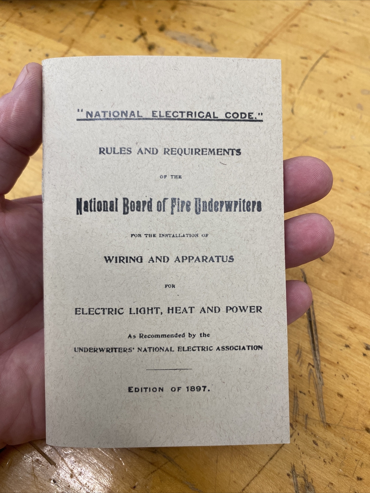 1897 National Electrical Code REPRINT Wiring NFPA IBEW NBFU „GRADUATION GIFT“