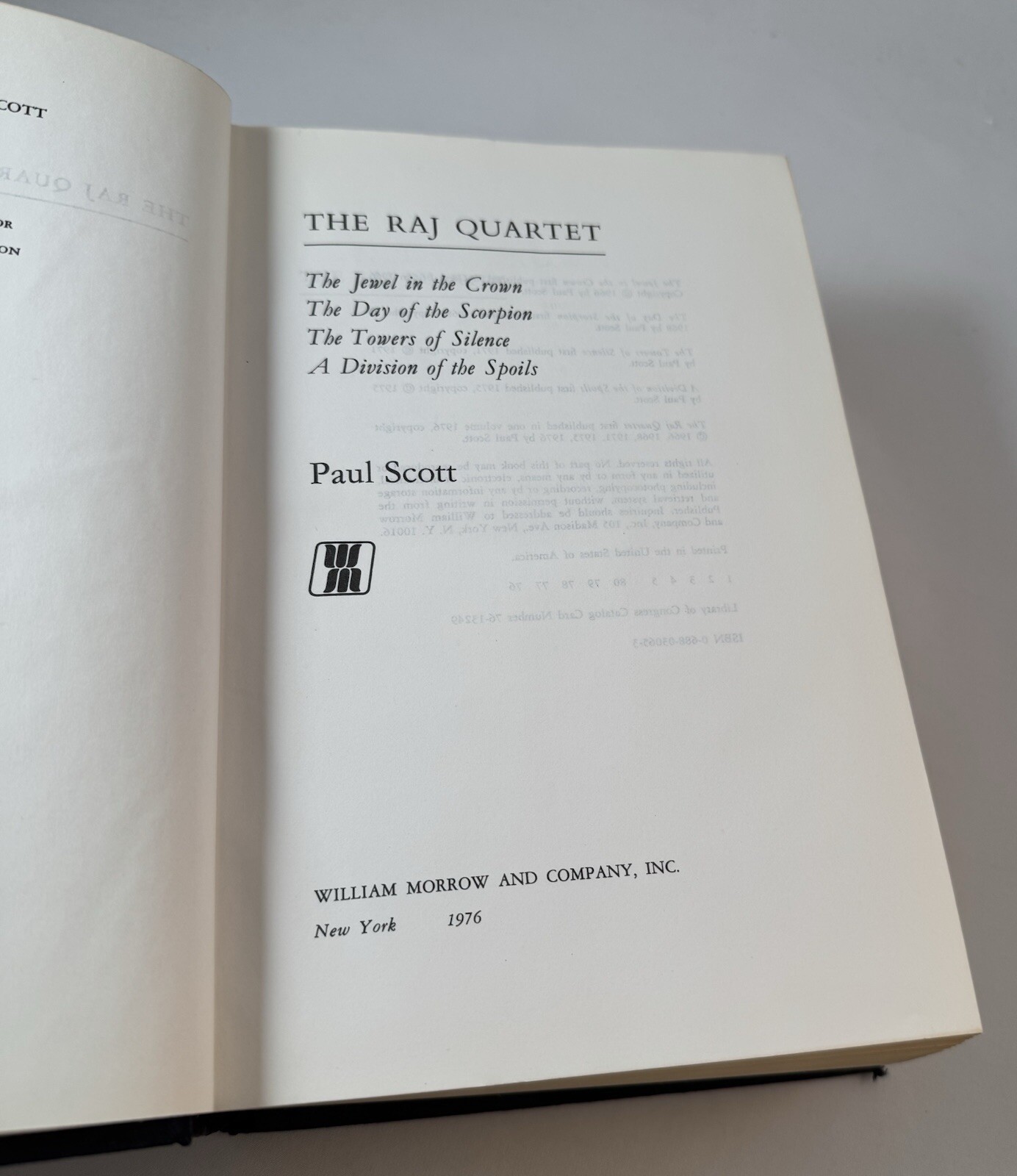 The Raj Quartet-Paul Scott-First Edition Thus-First Printing w/ Org DJ-VERY RARE