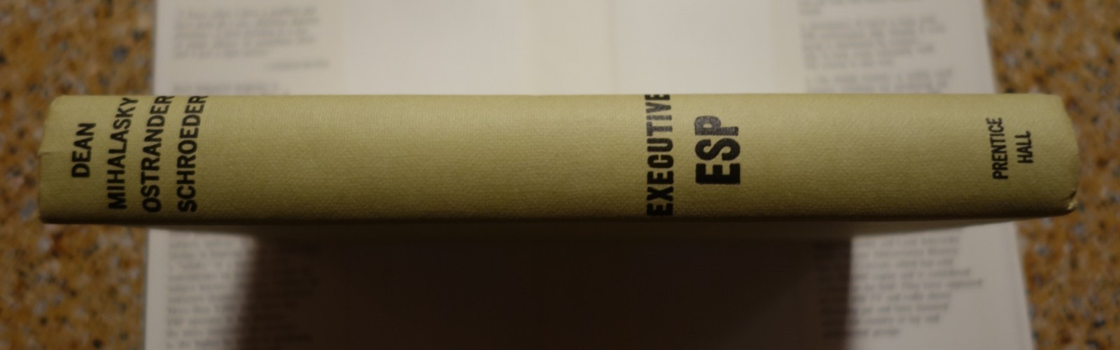 Executive ESP by Douglas Dean 1974 1st Edition Hardcover Book Dust Jacket