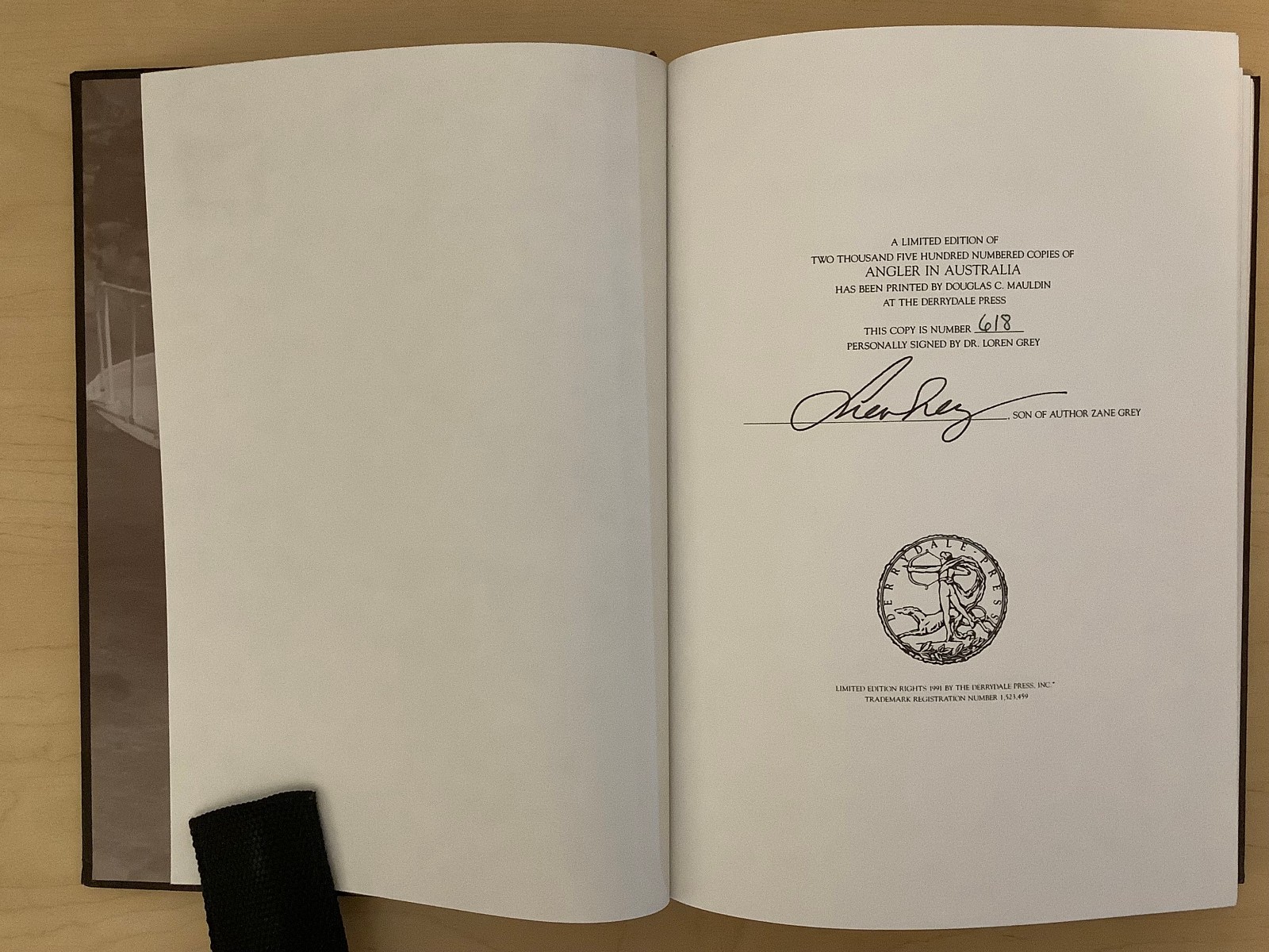 An American Angler In Australia by Zane Grey – leather bound
