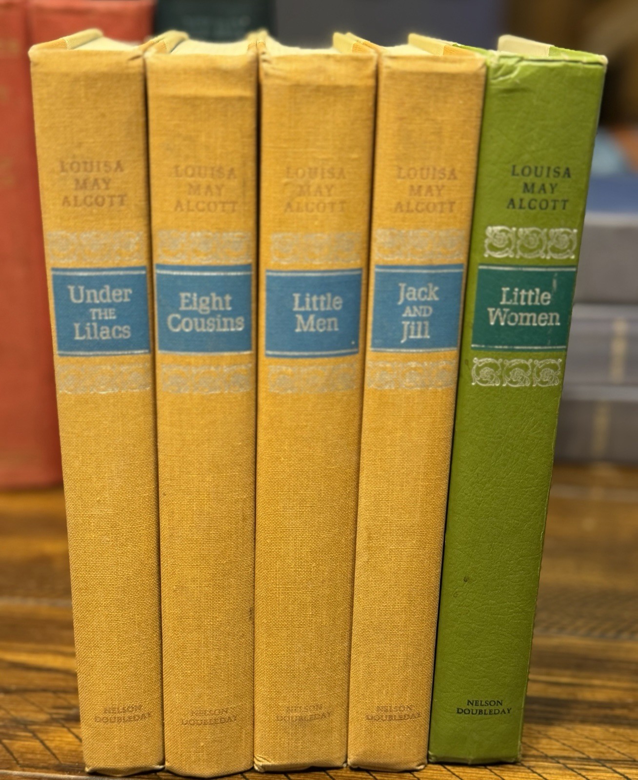 Lot of 5 Louisa May Alcott HC Books Little Women Little Men Nelson Doubleday