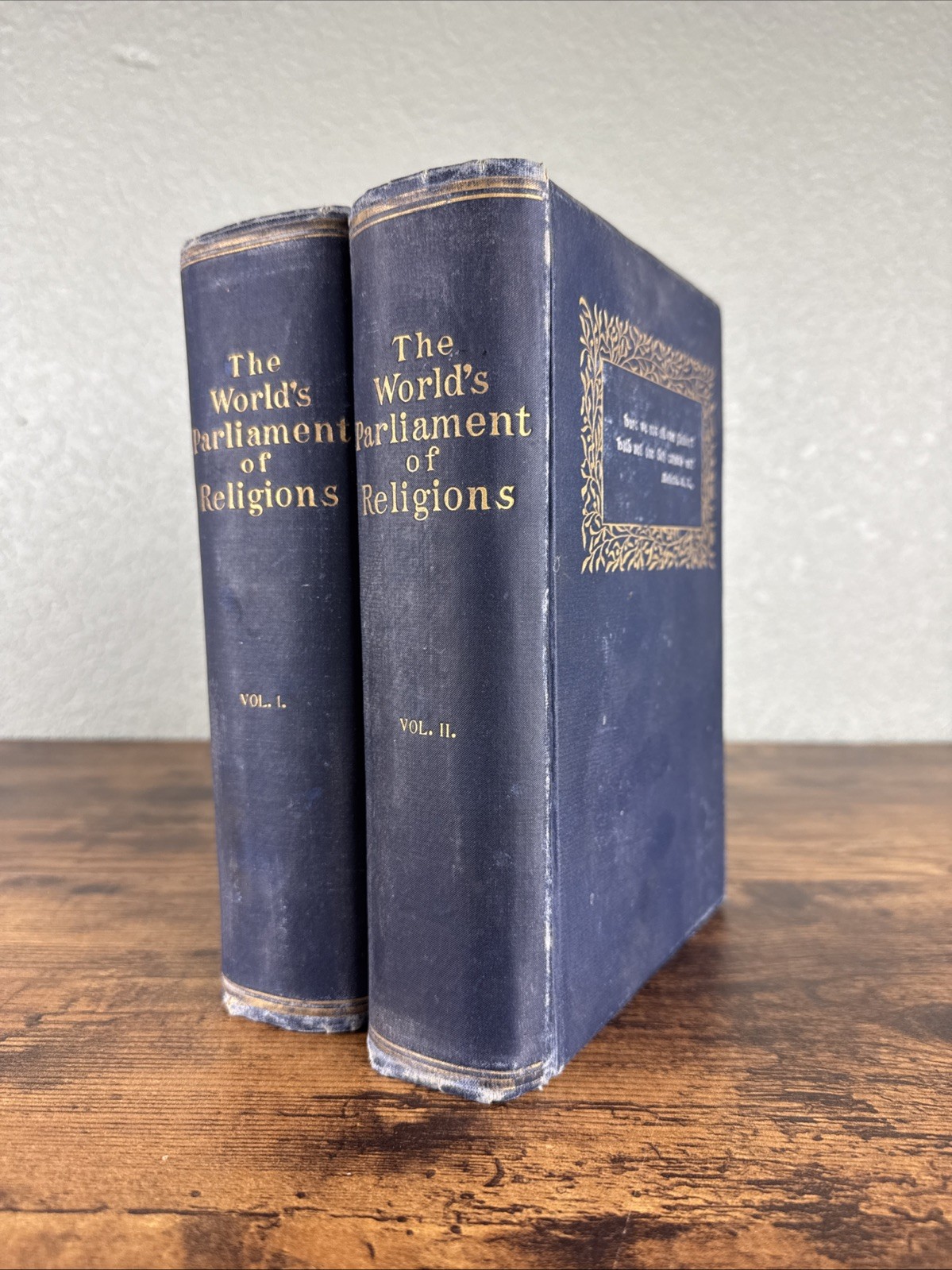 ANTIQUE 1893 BOOK SET: THE WORLDS PARLIAMENT OF RELIGIONS ~ INTERFAITH MOVEMENT
