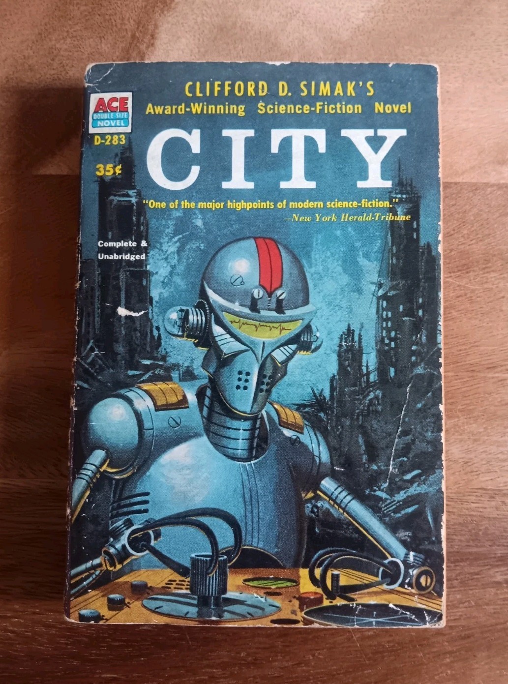 City ~ Clifford D. Simak. Vintage 1958 1st Ace D-283 Science Fiction Pulp PB