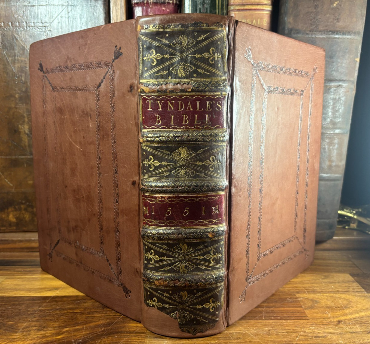 Tyndale Bible 1551 Small Folio OT, Apocrypha, NT Wood Cut Engravings, Mid Tudor