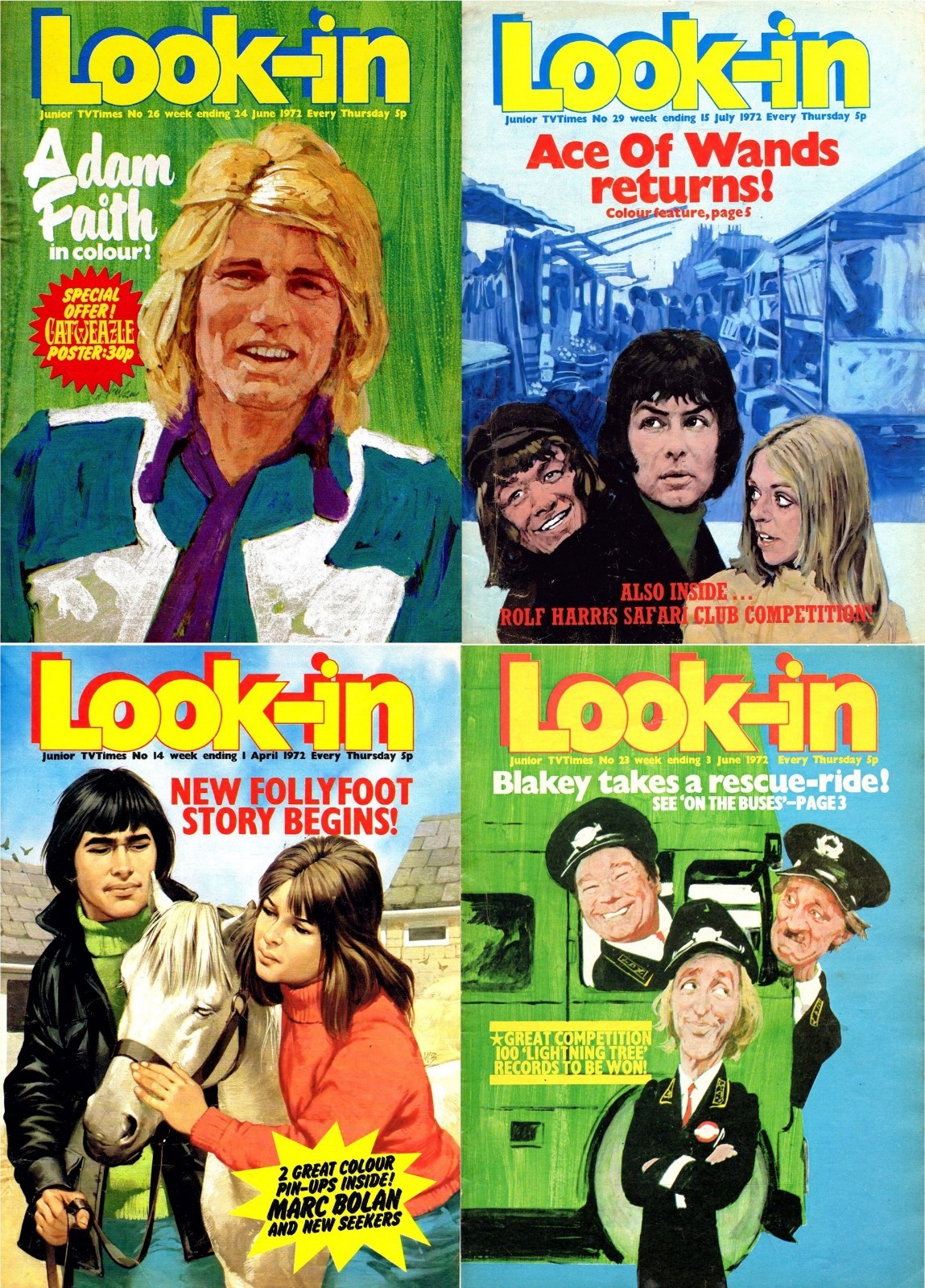 54 Old Issues of Look-In – United Kingdom Television Magazine V.2 (1972) on DVD