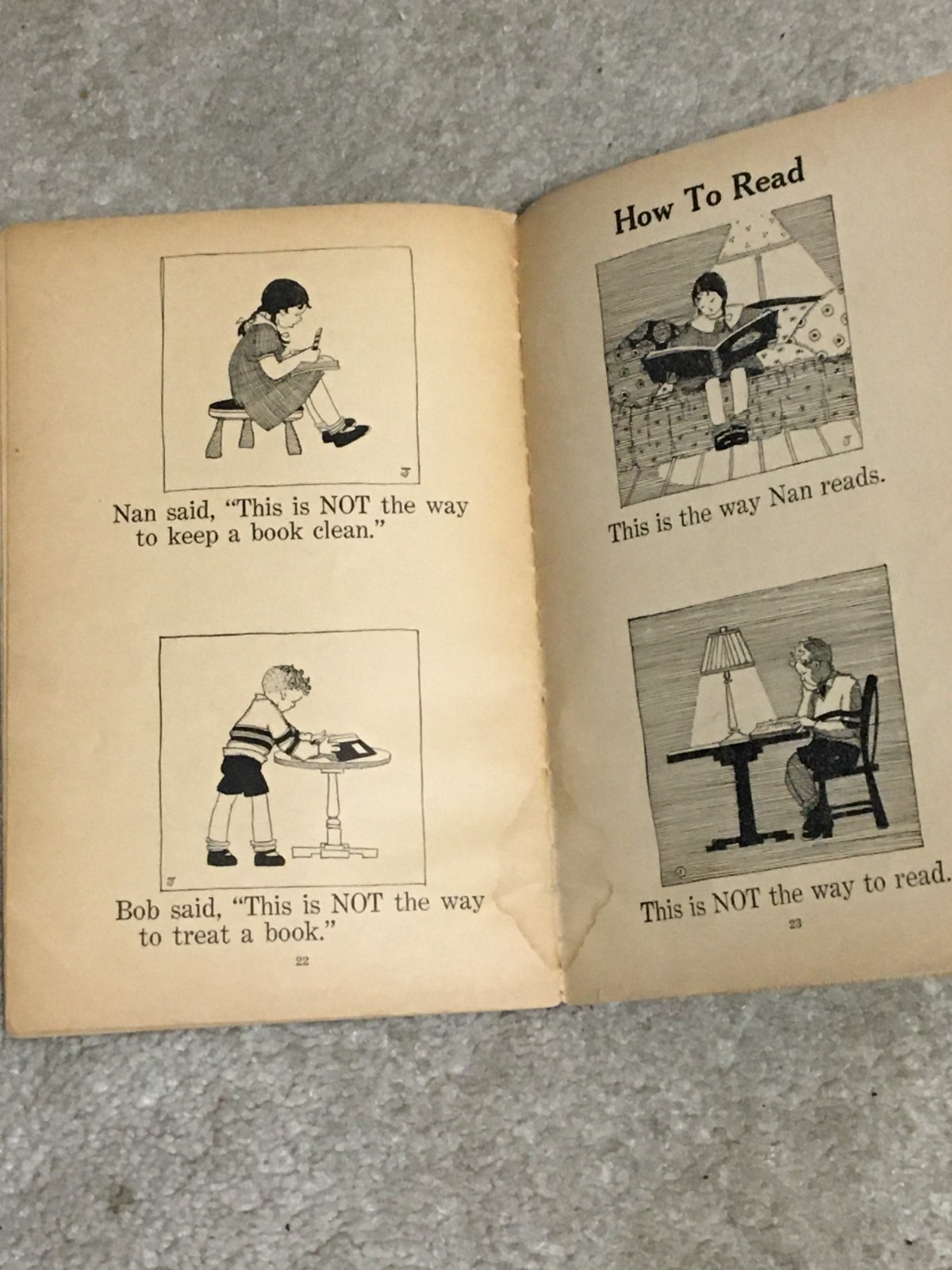 Vntg 1934 „Library“ By Eleanor Johnson Unit Study Books Pub, Columbus OH, 24 Pgs