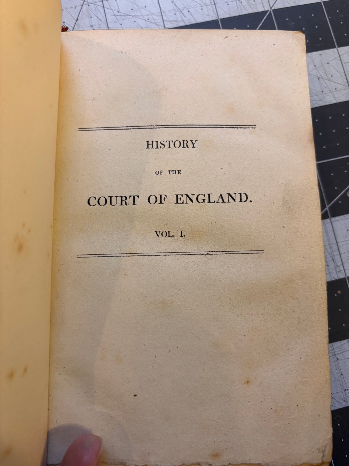 The Private History of the Court of England. Vol 1, 1808 HC Find Binding Antique