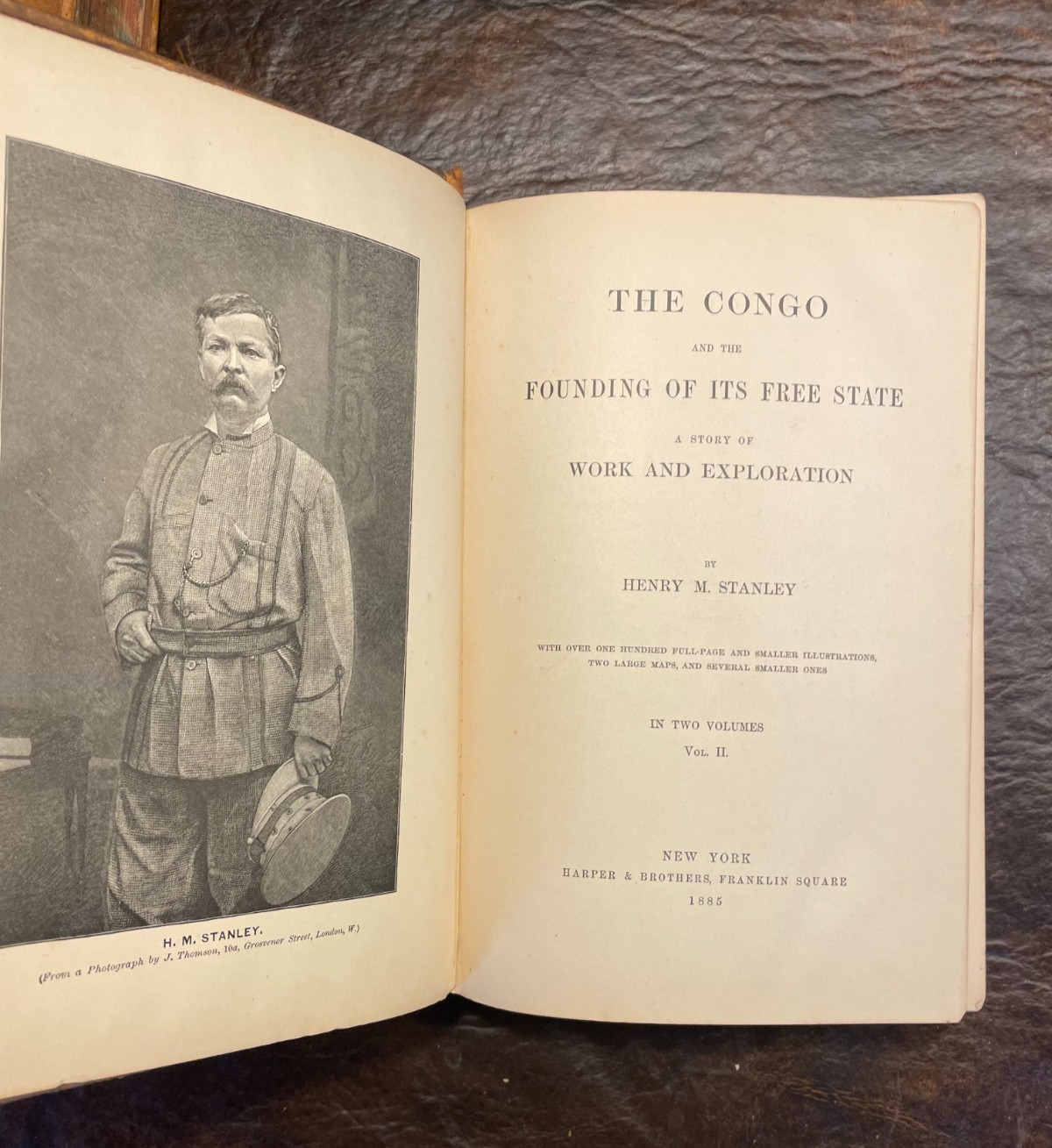 The Congo by HENRY M. STANLEY 1885 ~ 2 Foldout Maps ~ RARE 1st Edition