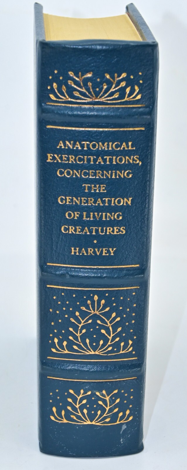 William Harvey: Anatomical Exercitations; reprint 1653 classic; leather