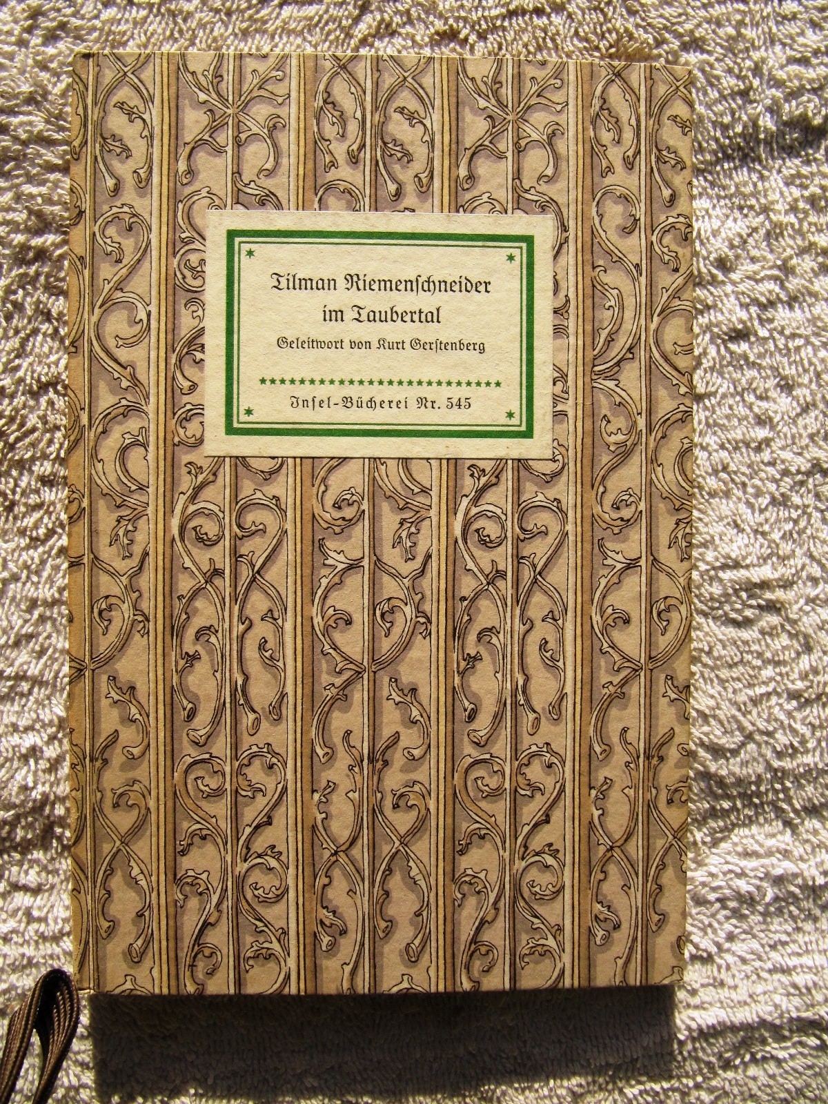 TILMAN RIEMENSCHNEIDER im TAUBERTAL Medieval Sculpture Rothenburg Insel Verlag
