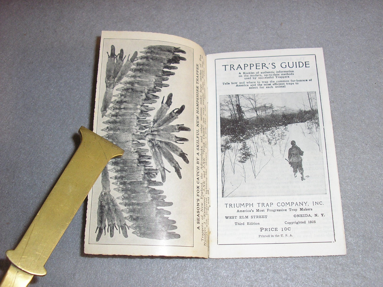 Antique Hunting Book Trapping Tricks Trapper’s Guide Methods Traps Catalog 1925