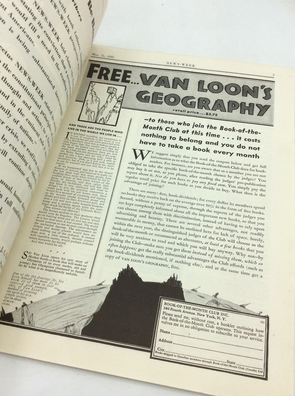 NEWS-WEEK: March 11, 1933 — ORIGINAL EDITION – NOT A REPRINT