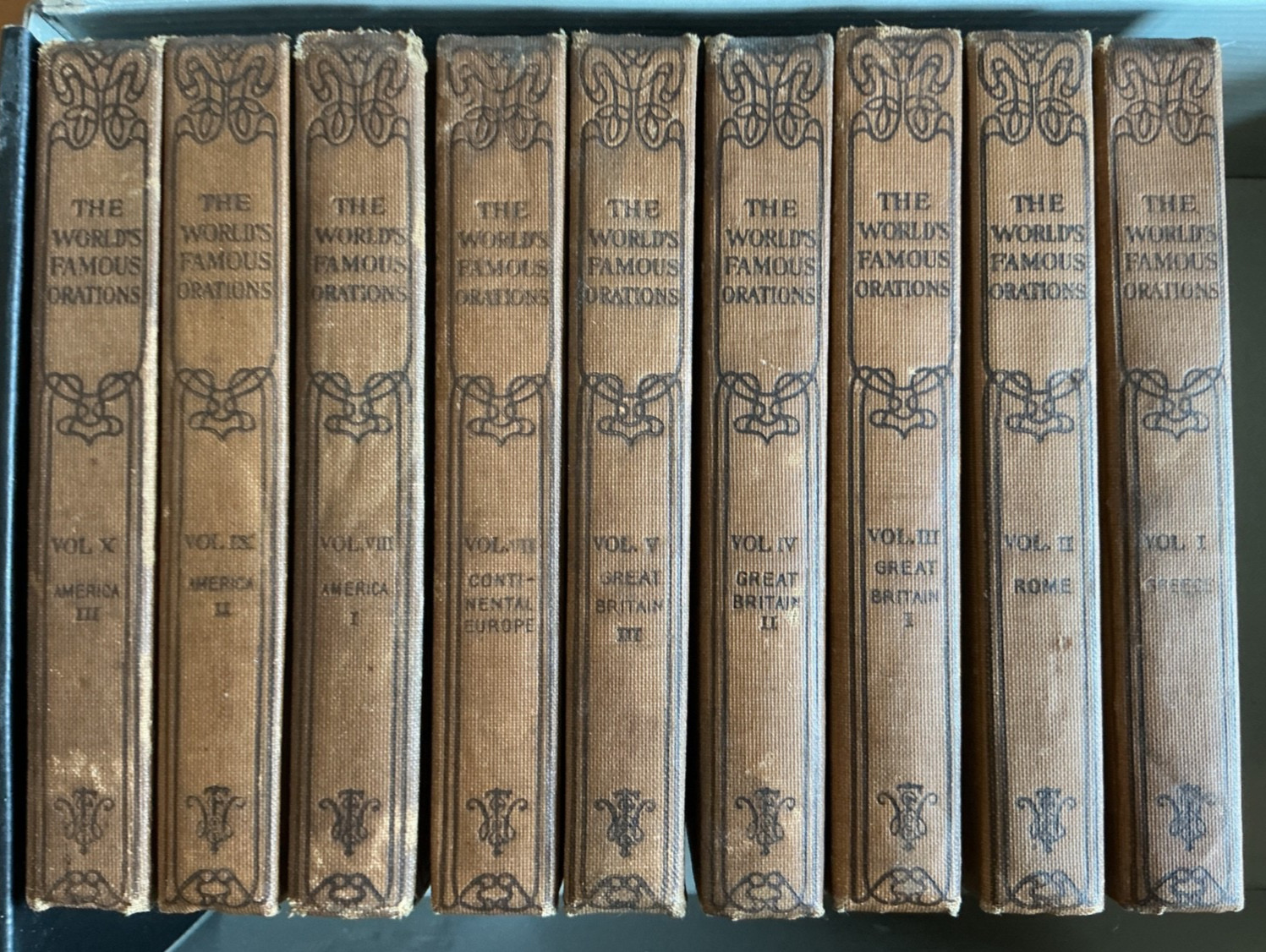 World’s Famous Orations by William Jennings Bryan 1906 Vols 1-5 & 7-10 HC Funk