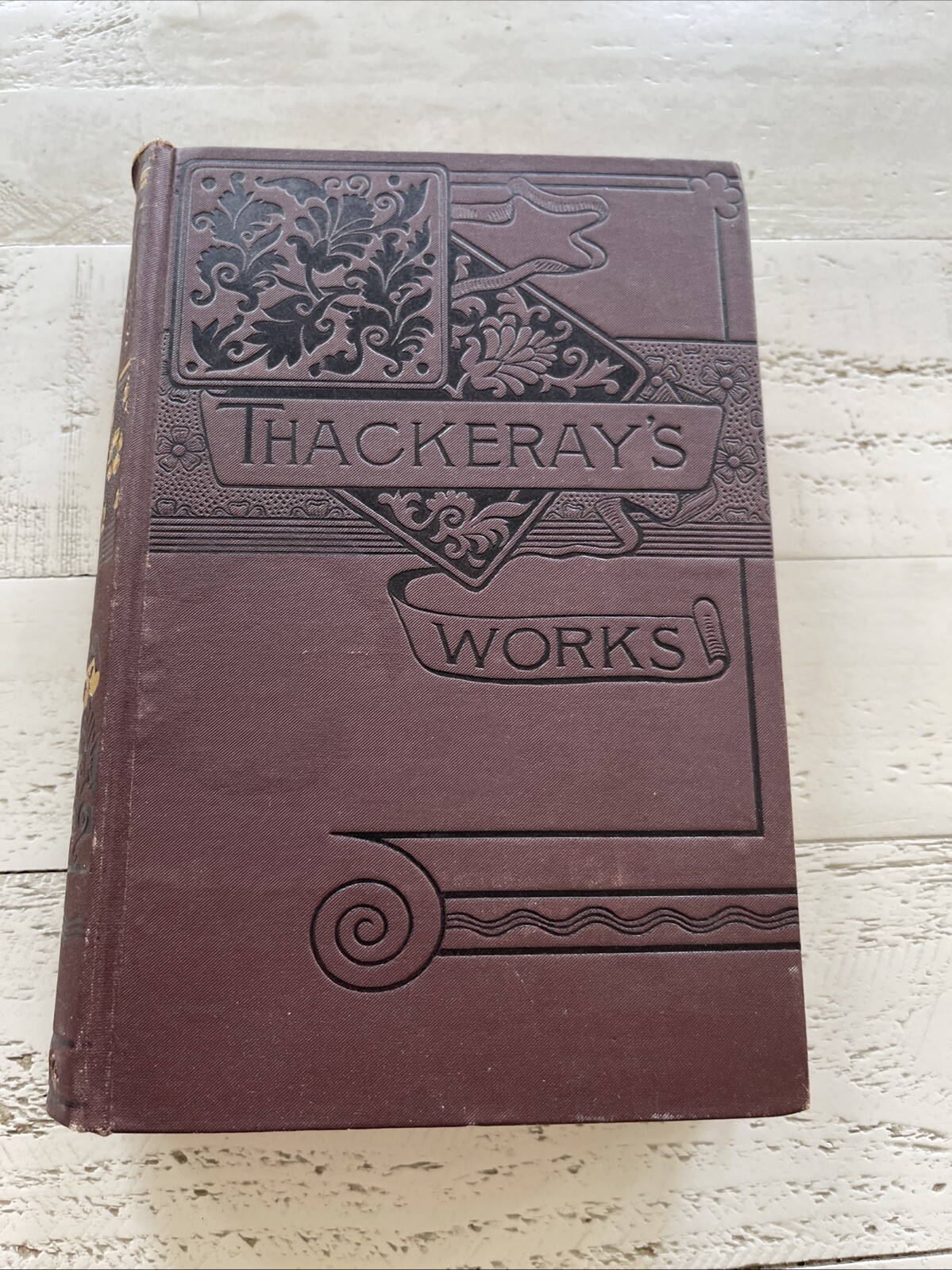 Thackeray’s Works : Pendennis | Belford Clarke Vintage HC, 1880s Binding Loose