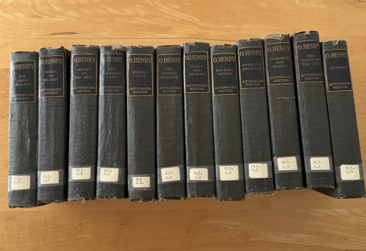 O’Henry 12 Vol set Authorized Edition Review 1920 Gilt VTG green HC decor see ad