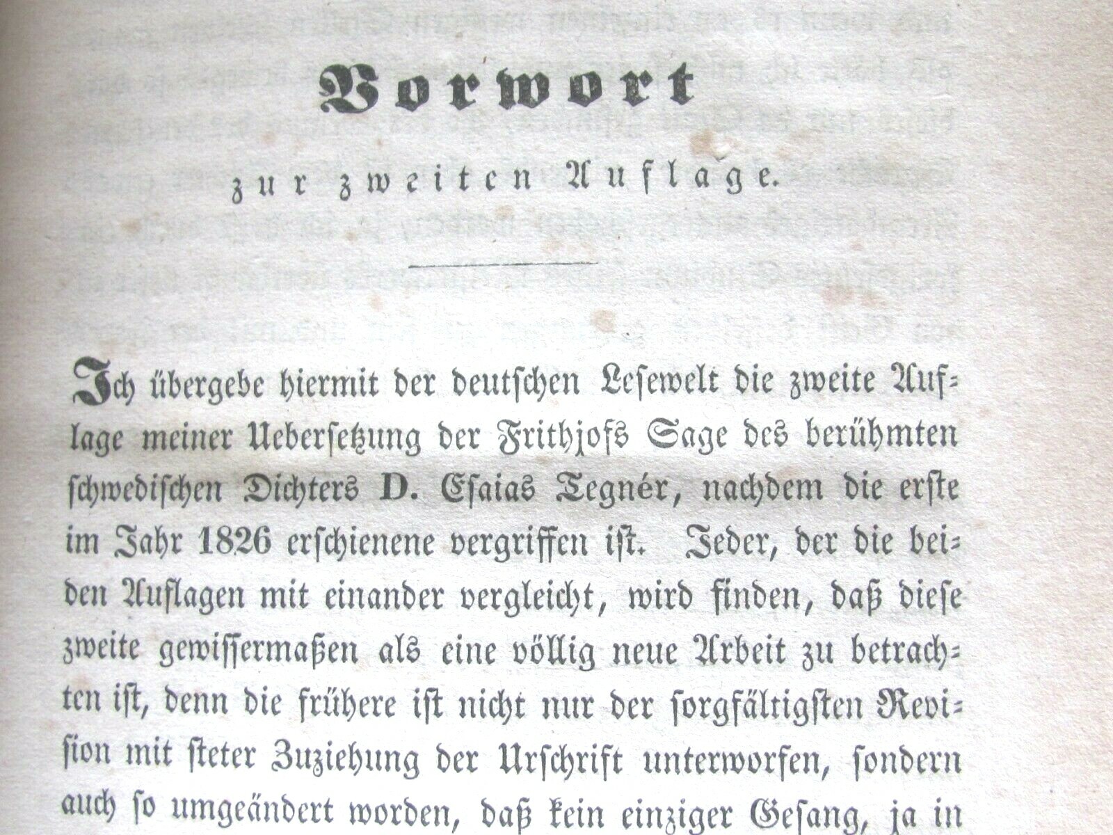 1840 Book Frithiof’s Saga Esaias Tegner Northern Mythology , German Text Mohnike