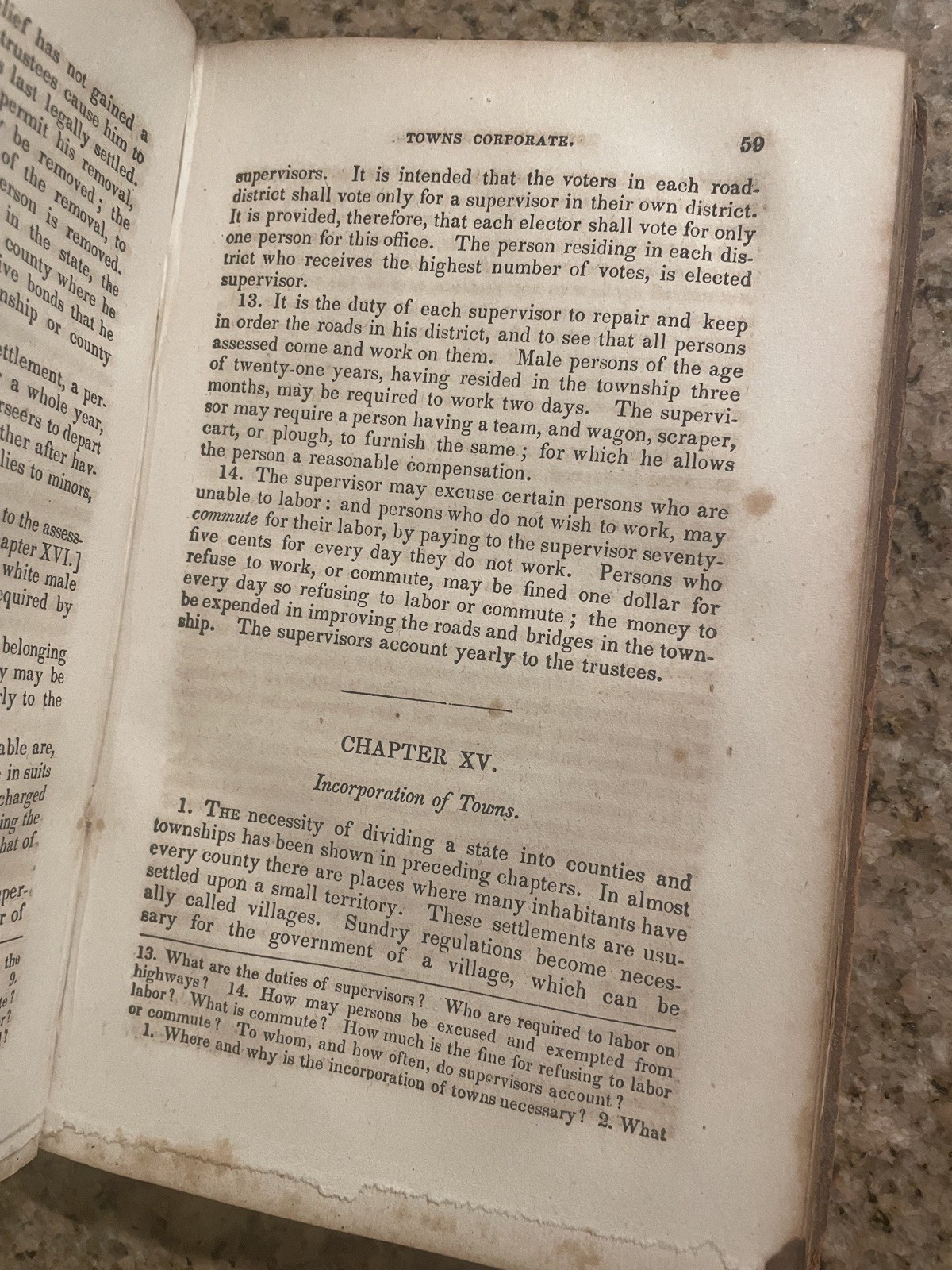 RARE 1846 First Lessons in Civil Government OHIO GOVT Young LEATHER