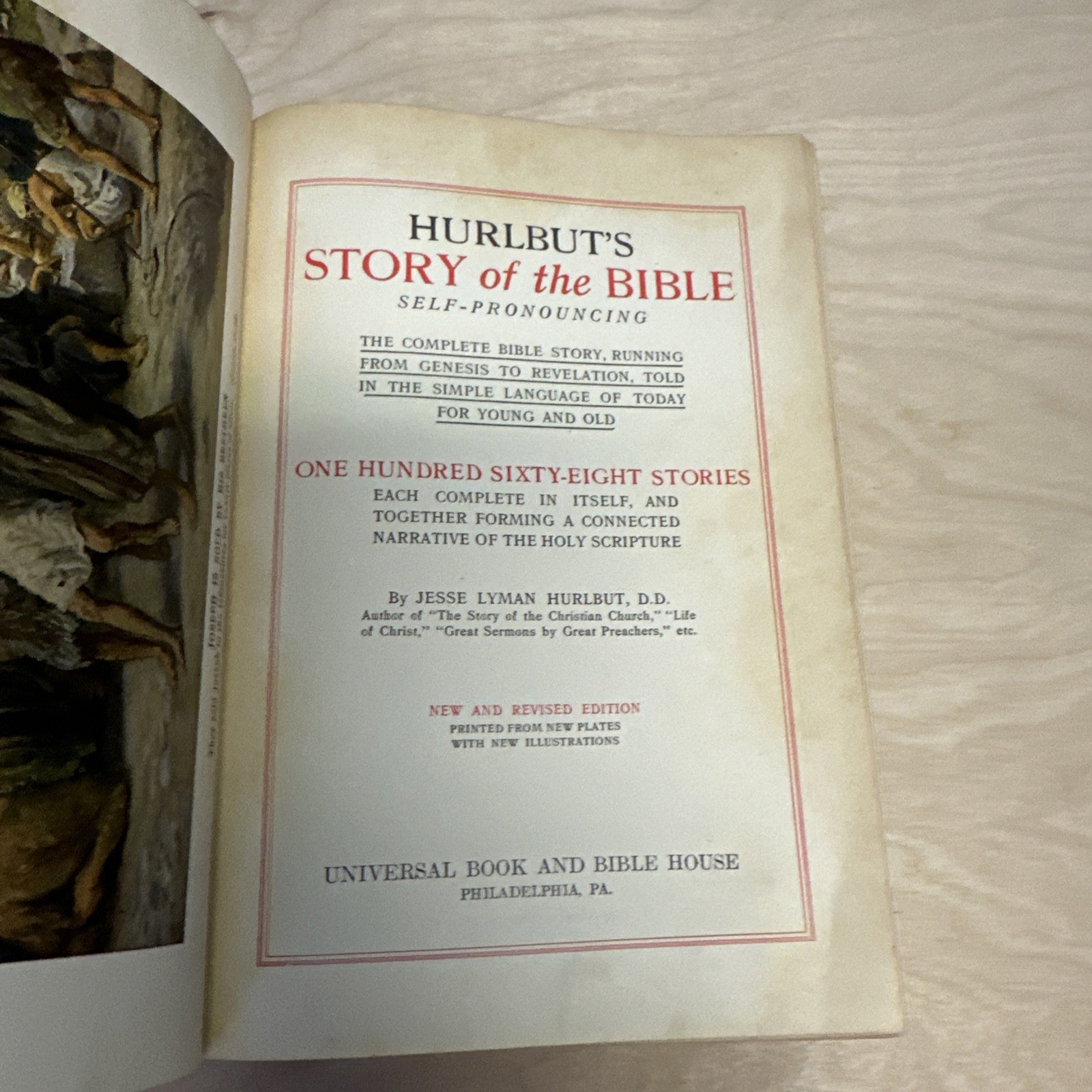 Hurlbut’s Story Of The Bible For Young And Old New & Revised Edition 1932