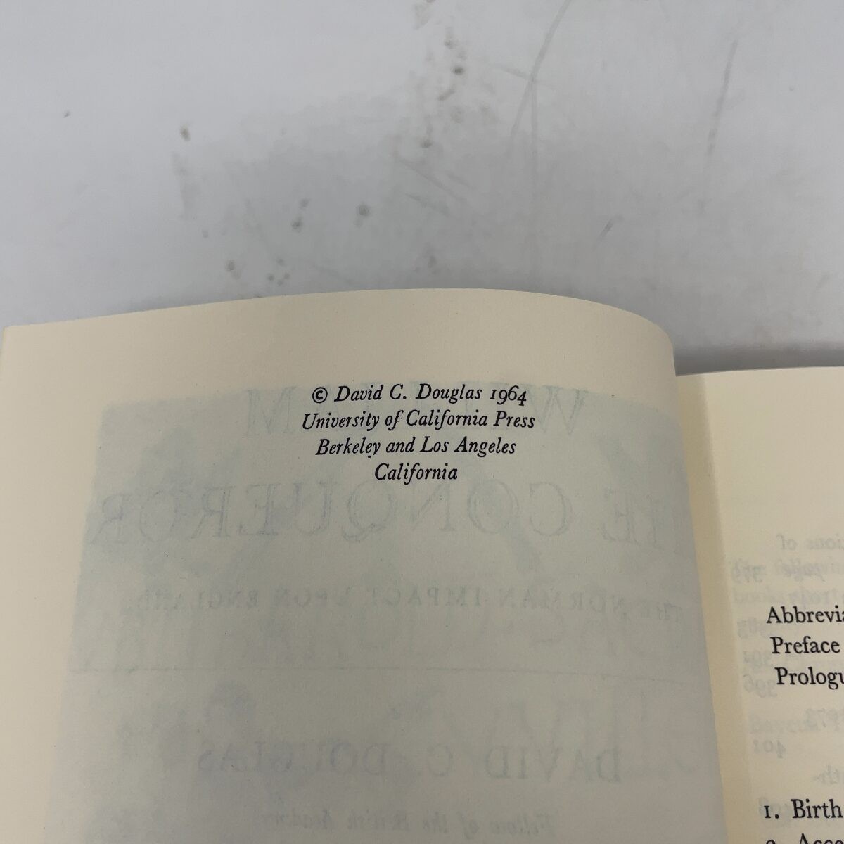 William the Conqueror by David C. Douglas HC First Edition Very Good 1964