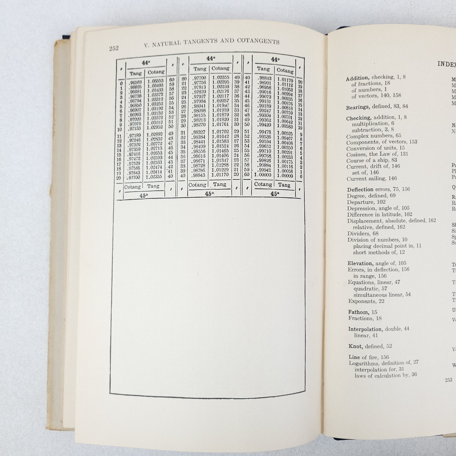 Mathematics for Mariners Dimick and Hurd 1943 Coast Guard Hardcover