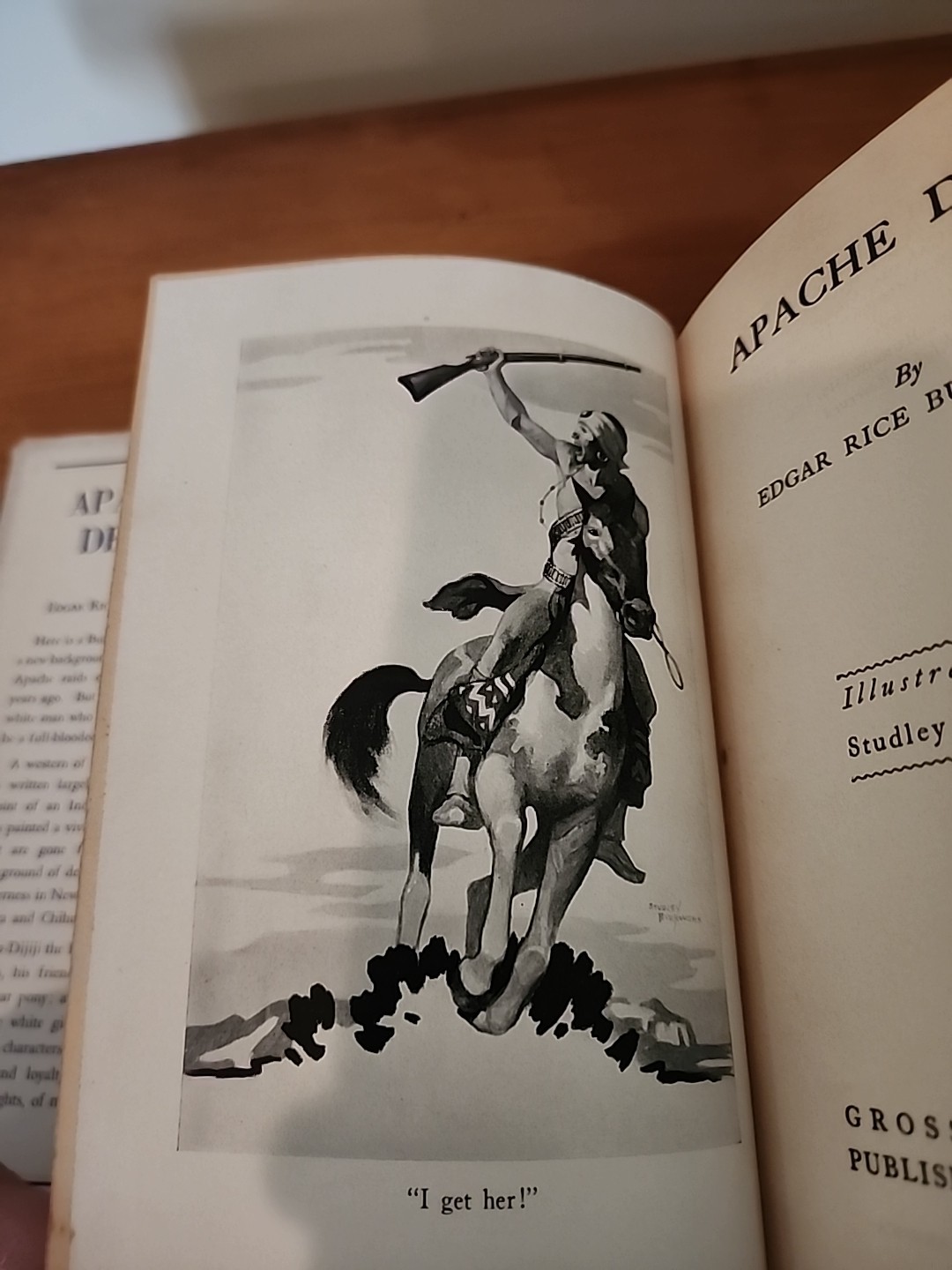 Apache Devil By Edgar Rice Burroughs, 1933 First Edition W/DJ, Glossy Internals!