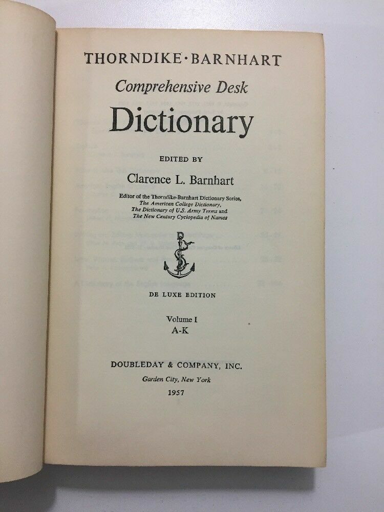Comprehensive Desk Dictionary Vol 1. – Thorndike & Barnhart (Hardcover, 1957)