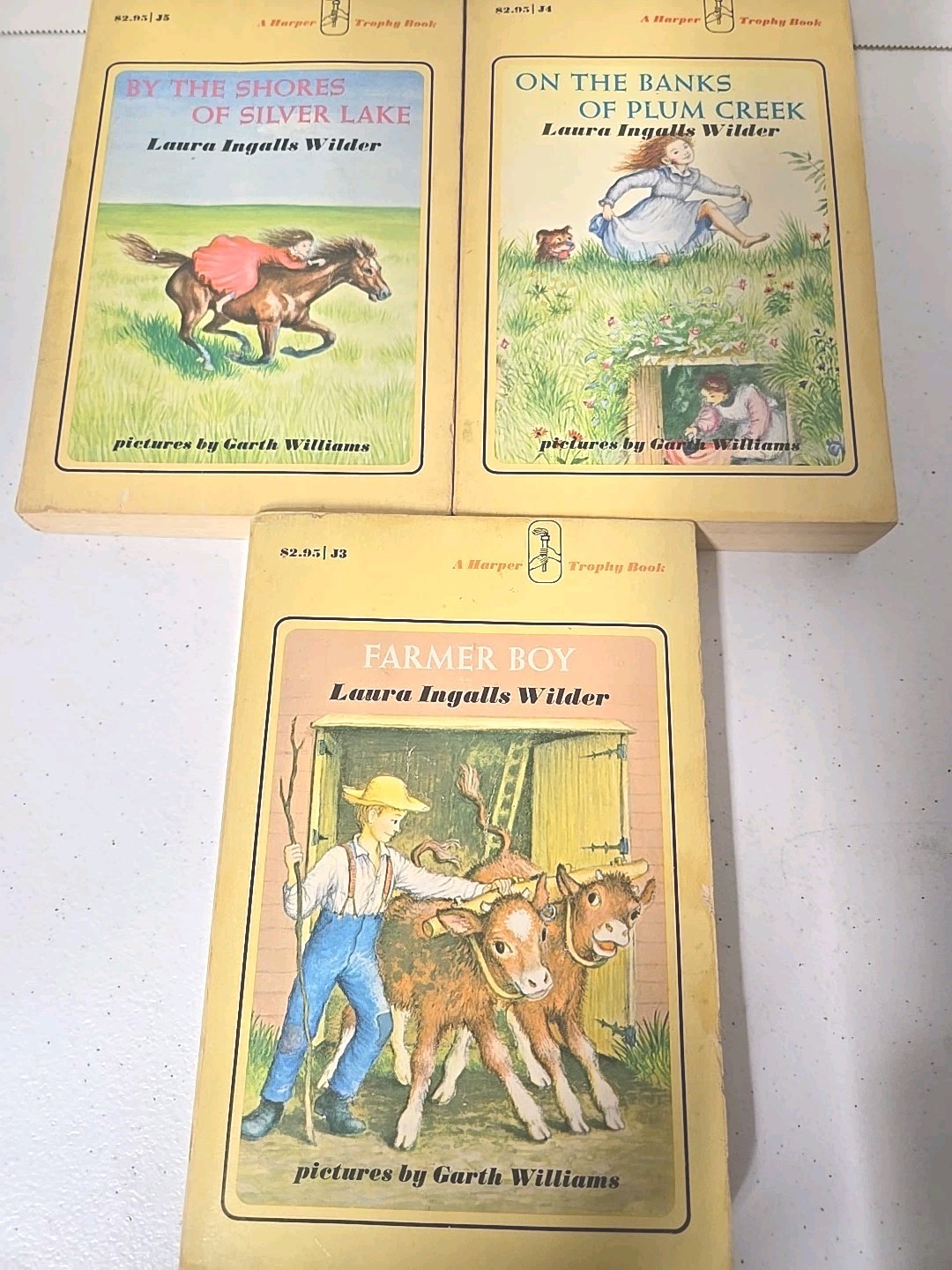 Laura Ingalls Wilder Lot of 3 Little House On The Prairie 1971 PB Harper Trophy