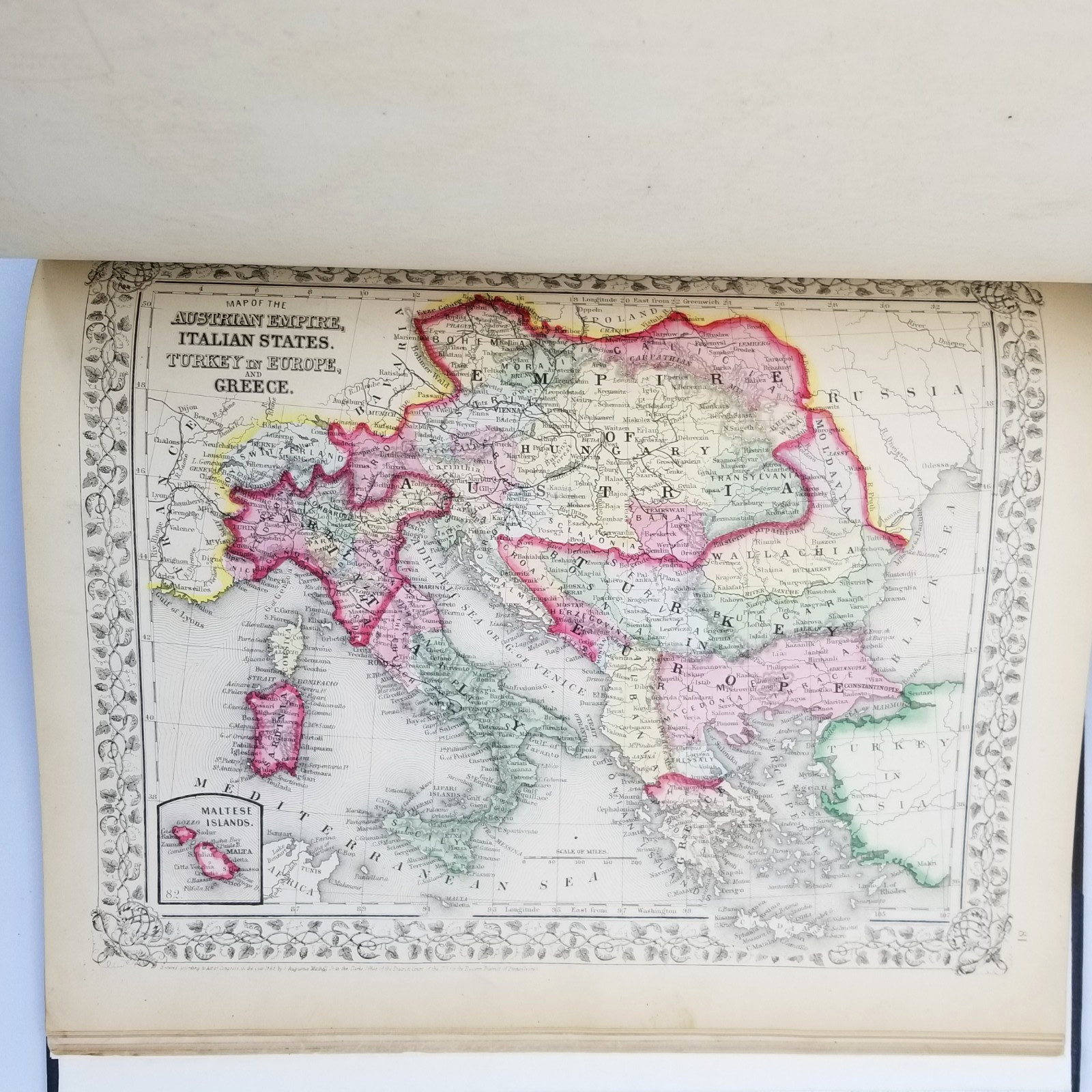Mitchell’s New General Atlas 1866 Complete Civil War Era Hand Colored Maps