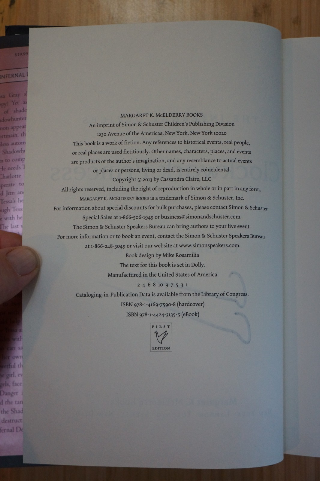 Clockwork Princess Collector’s Edition by C. Clare, Signed 1st/1st with Photos