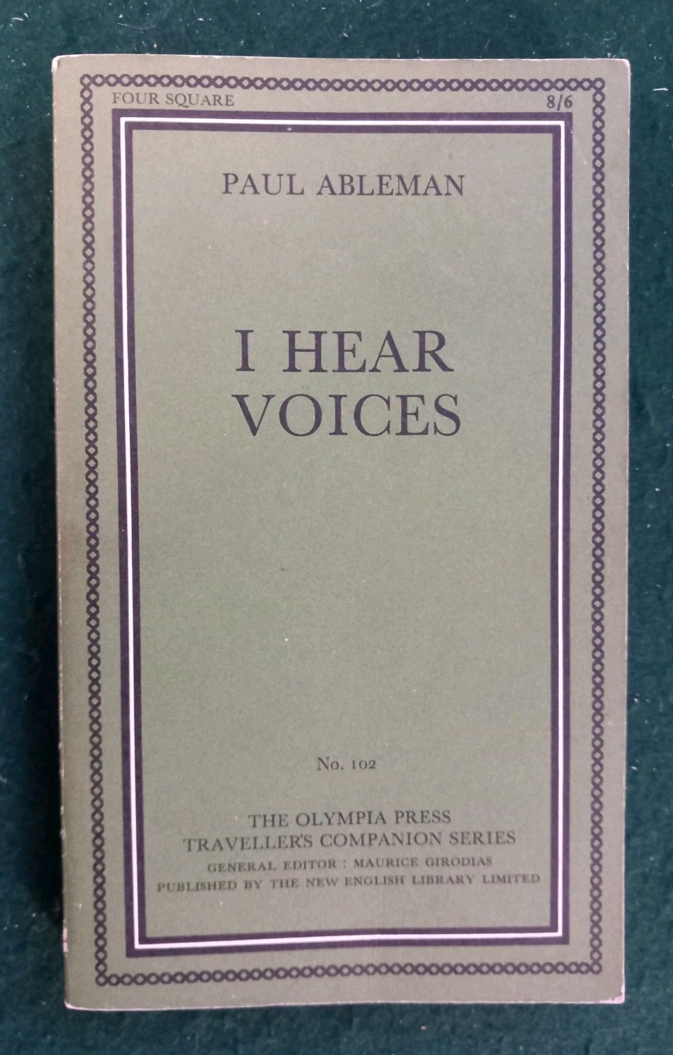 I Hear Voices By Paul Ableman. 102 The Olympia Press Travellers Companion Series