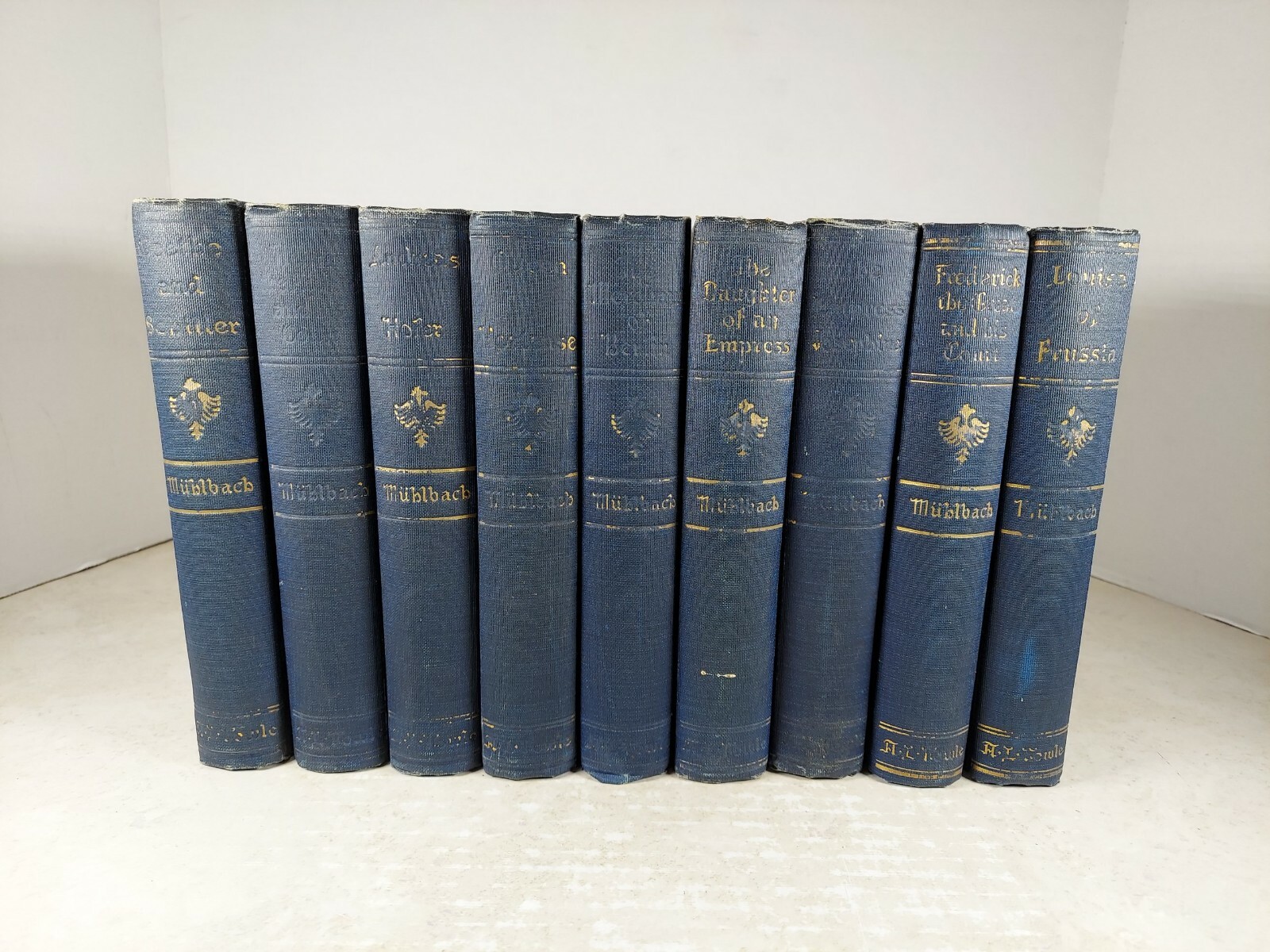 Lot of 9 Antique Louise Muhlbach Books, A.L. Fowle Publisher 1906 Hardcovers