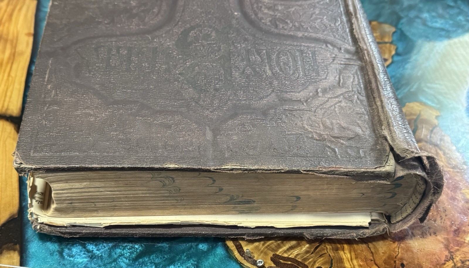 1903 A.J. Holman’s Self Pronouncing Edition Tooled Leather Holy Bible