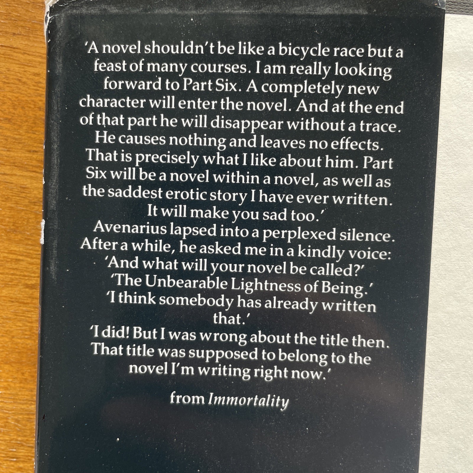 Milan Kundera ‚Immortality‘ First Edition Hardback with Dust Cover 1991