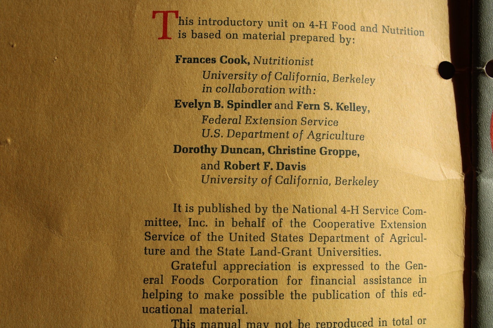 Vintage Tricks for Treats 4-H Food Magic Halloween Cook Book