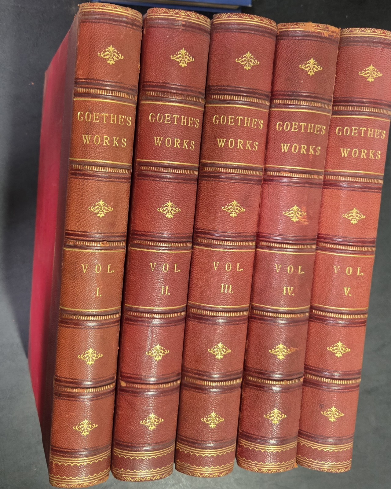 GOETHE’S WORKS Illust’d by the Best German Artists 1885 George Barrie 5 Volumes
